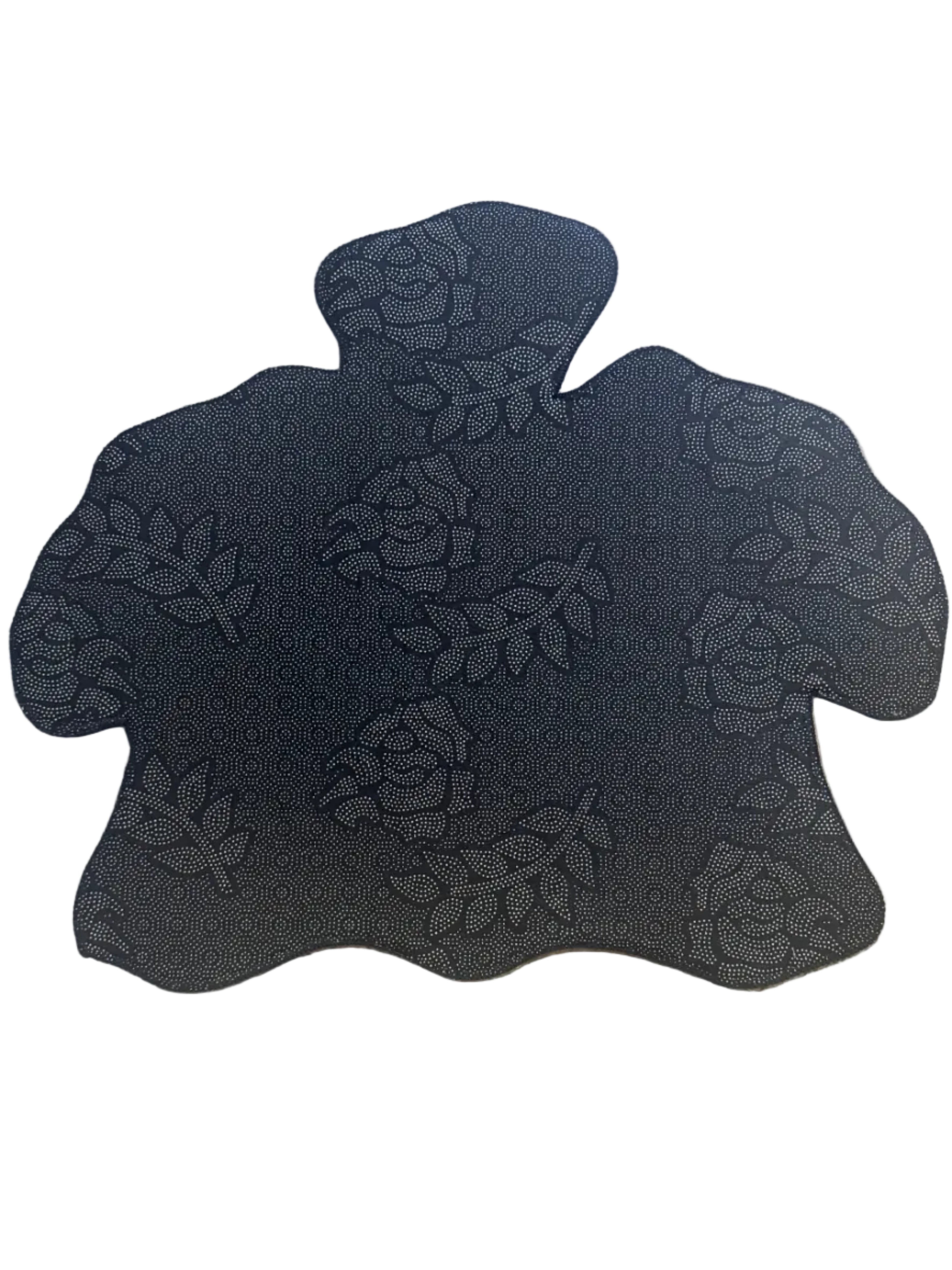Chrome Triple Cross Plush Velvet Rug