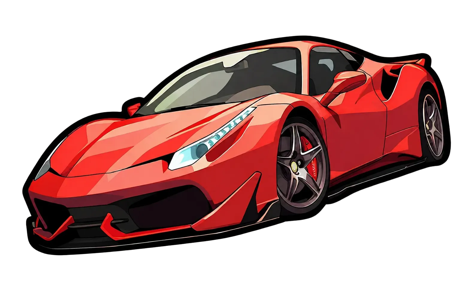 Ferrari 488 Red Aero Rug