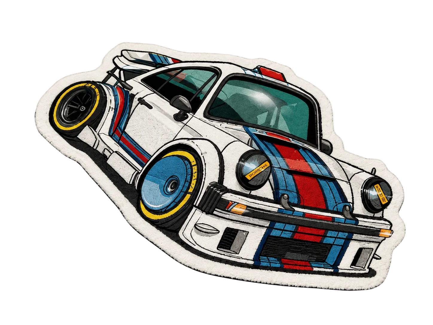 Porsche 911 Retro Racer Rug