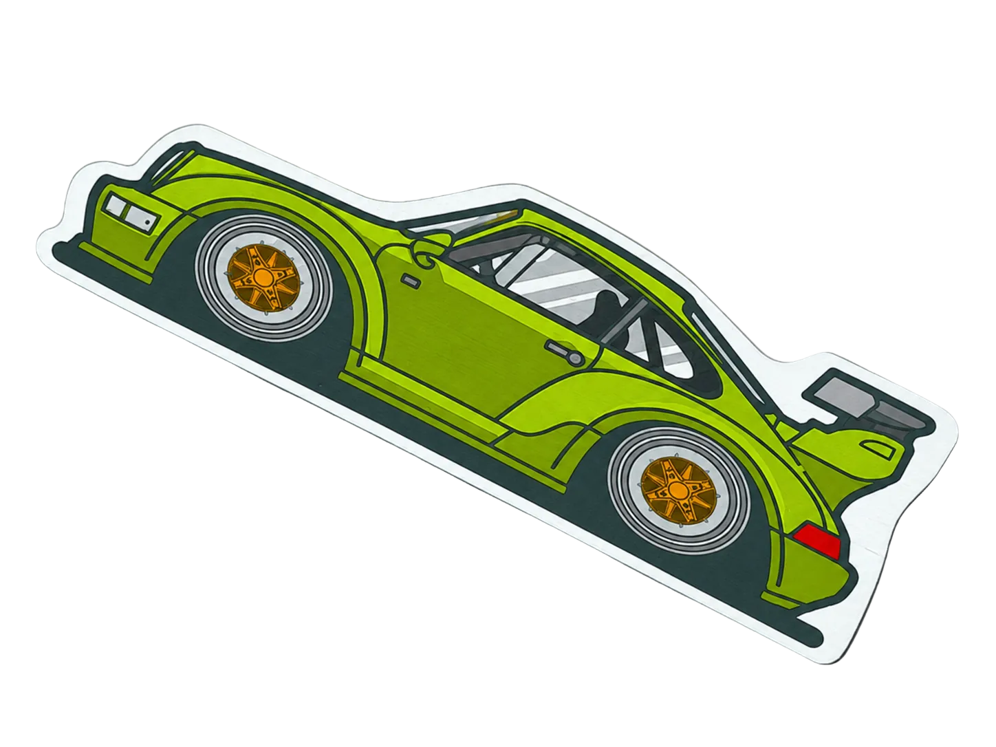 Porsche 911 Lime Lowline Rug