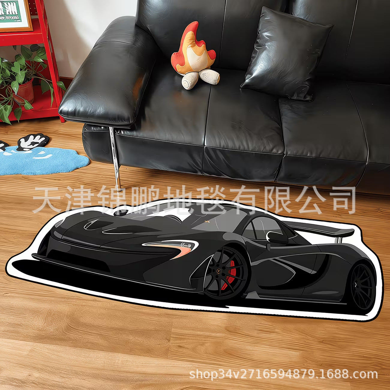 Cross-border temu car floor mat for living room, cashmere water-absorbing, non-slip, dustproof floor mat, bedroom bedside cooling mat