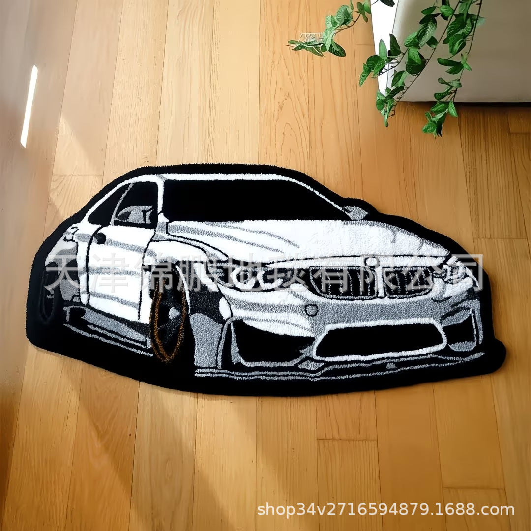 Cross-border temu car floor mat for living room, cashmere water-absorbing, non-slip, dustproof floor mat, bedroom bedside cooling mat