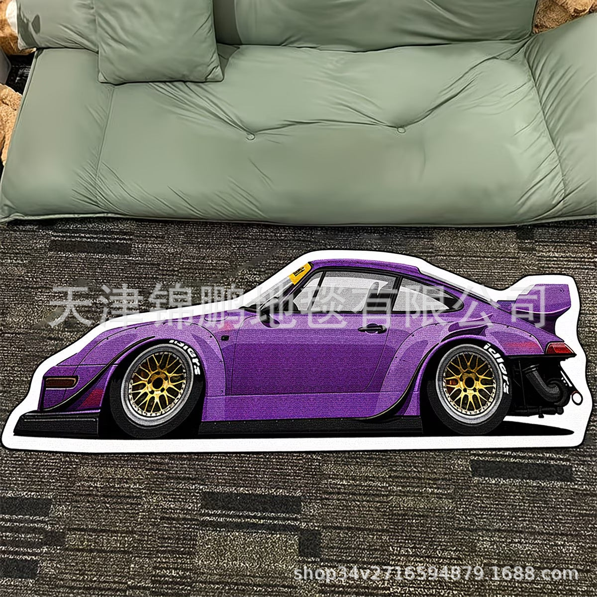 Cross-border temu car floor mat for living room, cashmere water-absorbing, non-slip, dustproof floor mat, bedroom bedside cooling mat