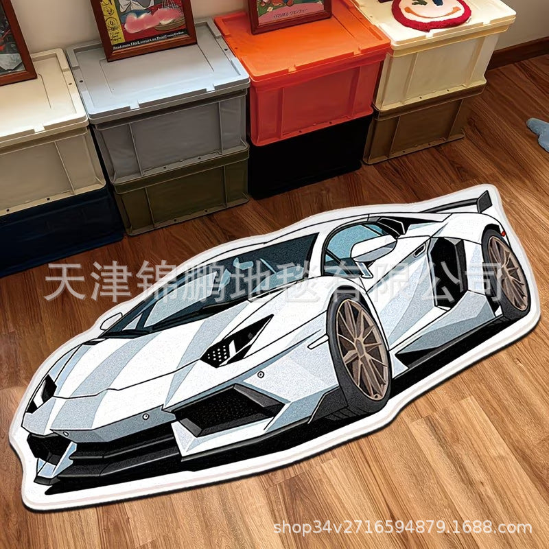 Cross-border temu car floor mat for living room, cashmere water-absorbing, non-slip, dustproof floor mat, bedroom bedside cooling mat