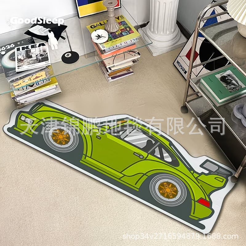 Cross-border temu car floor mat for living room, cashmere water-absorbing, non-slip, dustproof floor mat, bedroom bedside cooling mat
