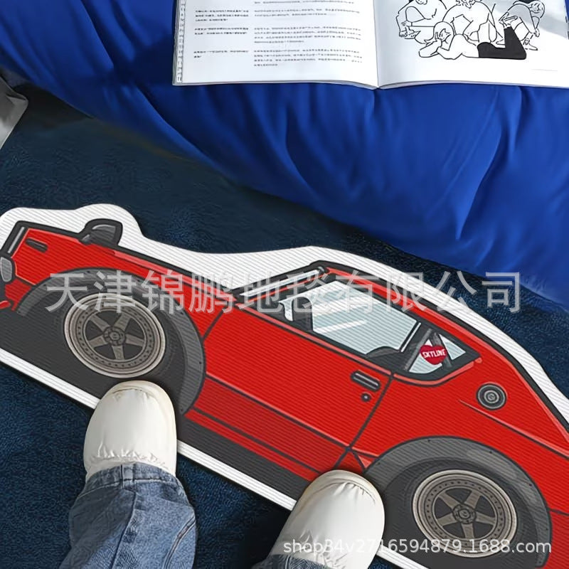 Cross-border temu car floor mat for living room, cashmere water-absorbing, non-slip, dustproof floor mat, bedroom bedside cooling mat