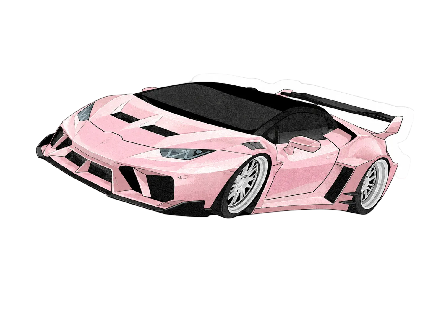 Lamborghini Huracán Pink Widebody Rug