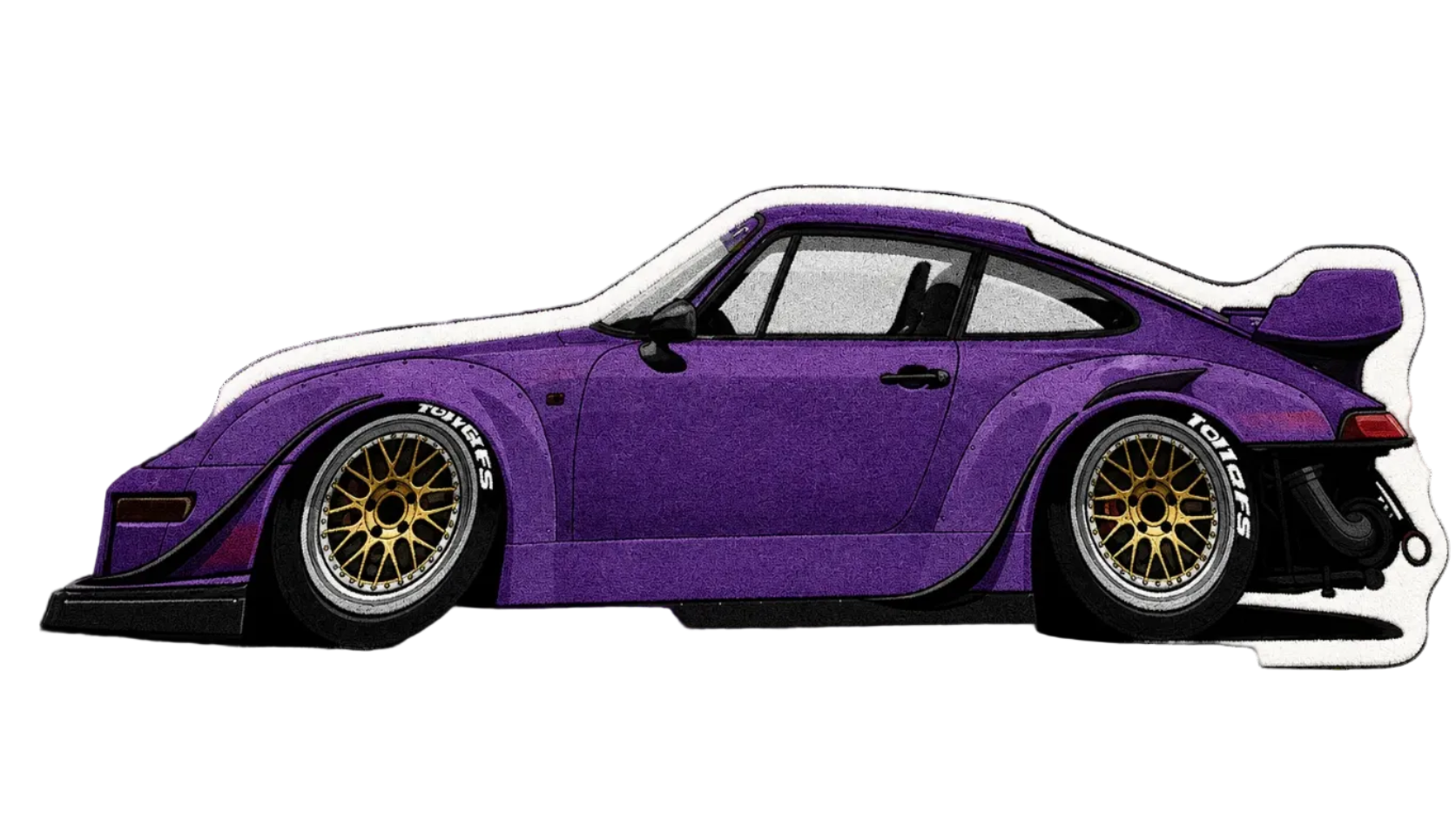 Porsche 911 Purple Widebody Rug