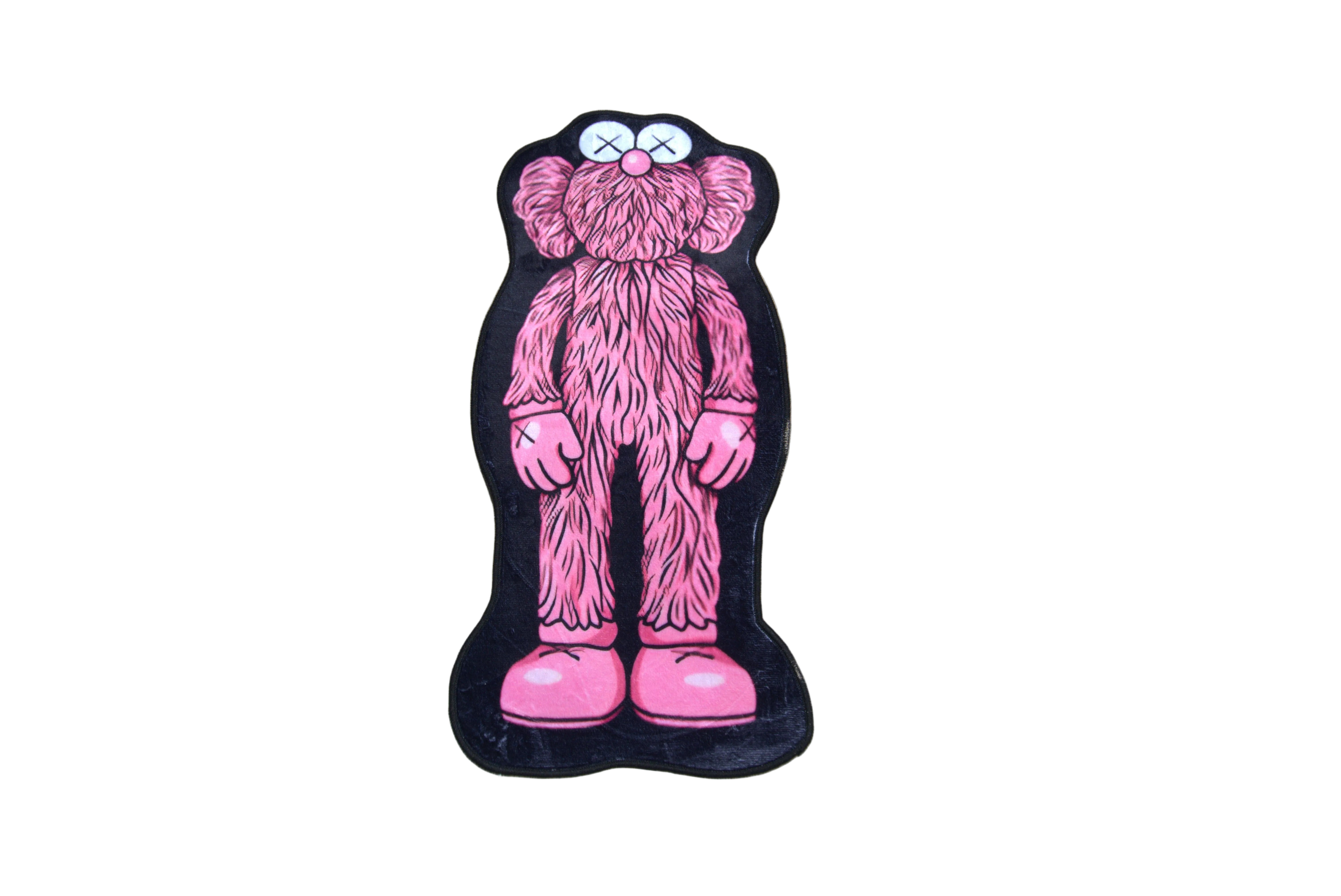 PINK Elmo Kaws Figure Rug