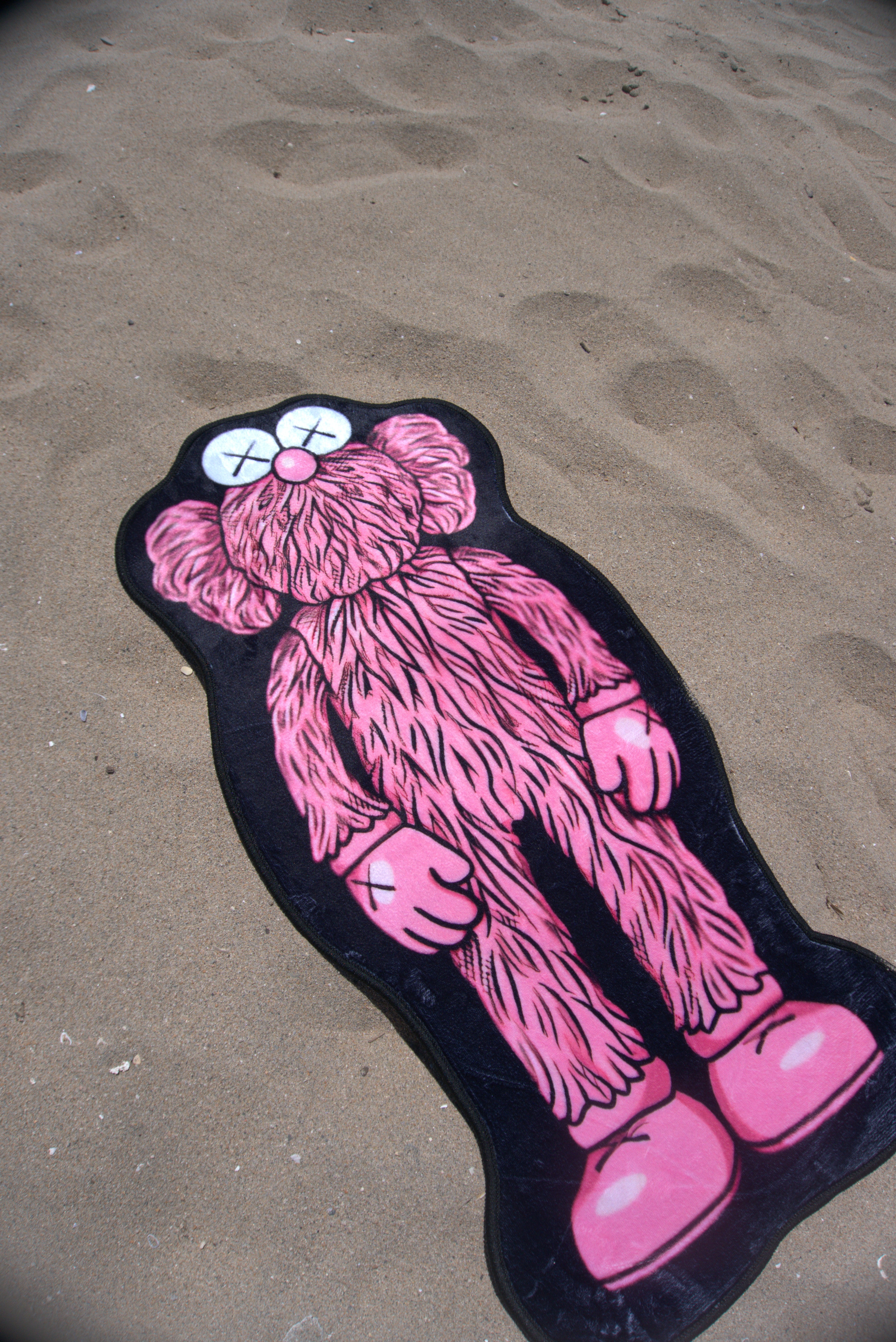 PINK Elmo Kaws Figure Rug