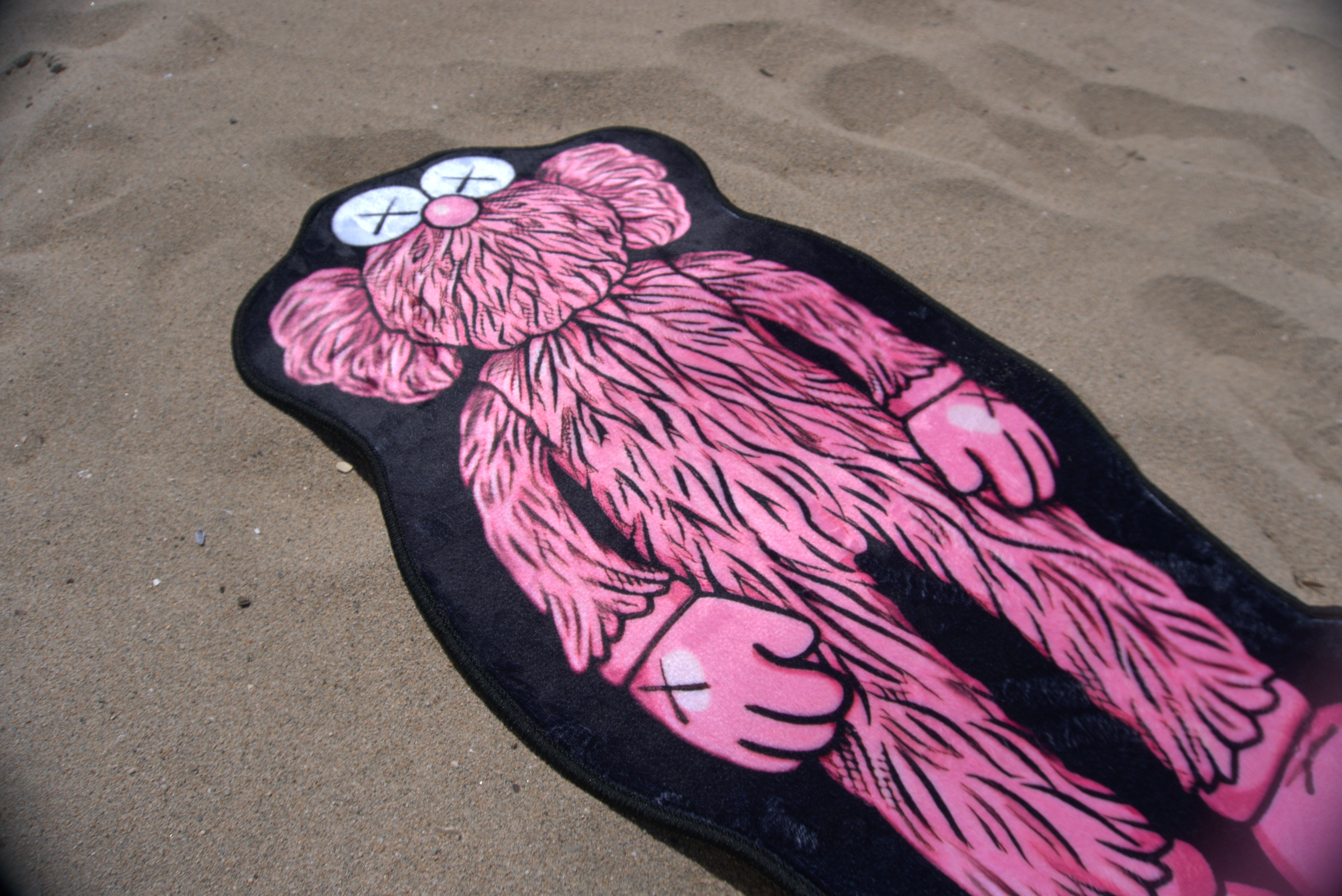 PINK Elmo Kaws Figure Rug
