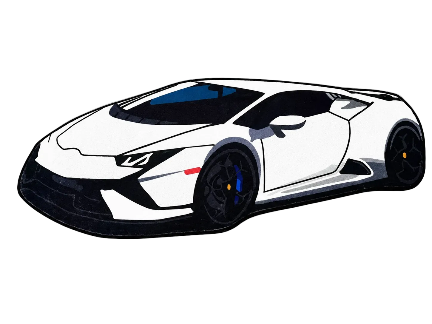 Lamborghini Huracán White Storm Rug